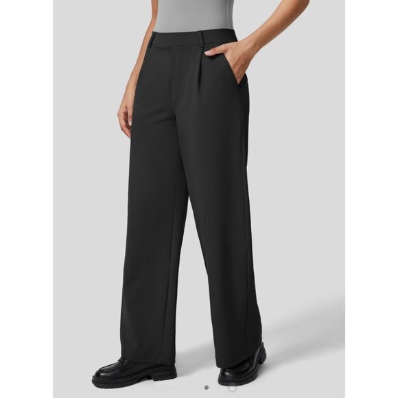 Halara High Waisted Plicated Pocket Straight Leg Work Pants Sz Medium Tall Women - Picture 7 of 11